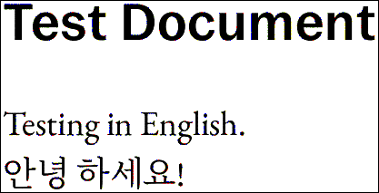 With Korean font